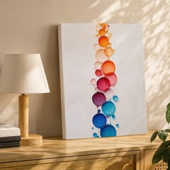 Create An Abstract Artwork Featuring A Vertical Cascade Of Vibrant Wall Art