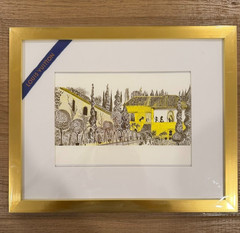 Louis Vuitton x Ruben Toledo Granada Framed Art COA 9.25” x 7.25” LV City Guide