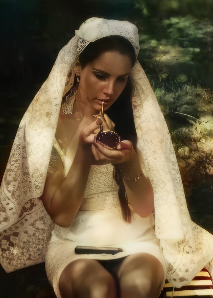 Lana Del Rey Vintage Wedding Dress Premium Poster