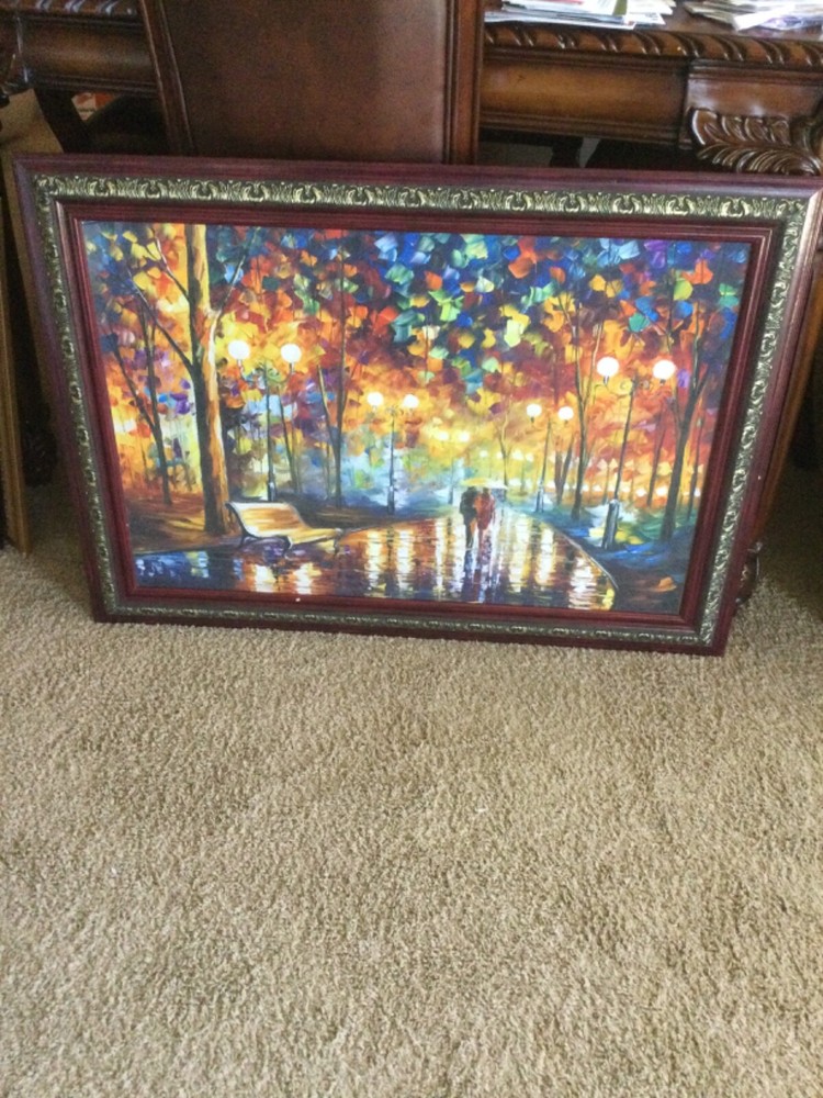 Abstract 24 x 36/framed wall art used in a unique frame and canvas print