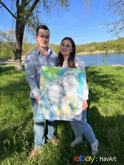 Birthday Gift portrait on Birthday party Anniversary Gift Wedding gift