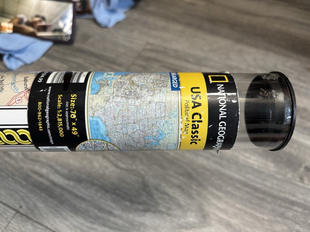 National Geographic USA Classic Political Map Large Format Paper 70 x 49