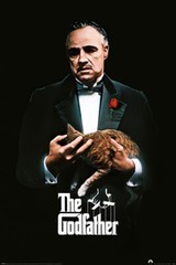 The Godfather – Movie Poster (Don Corleone – Ginger Cat & Red Rose) (24″ X 36″)