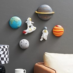 4Pcs Outer Space Planets Wall Decor – 3D Planet Theme Sculptures for Kids Room,