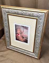 Francois Boucher Flower Gatherers 22″ x 17″ Wood Framed Art Print Wall Hanging