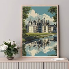 Château De Chambord France Poster, French Castle Wall Art Print