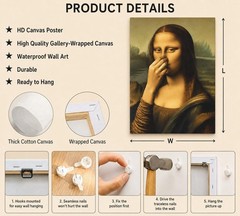 Amusing Mona Lisa Poster – Classical Painting for Bathroom