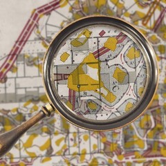 Antique 1857 Map of Paris Catacombs Tunnel Network and Ossuaries