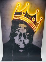Canvas Neon Style Biggie Poster Hip Hop Rapper Wall Art Print 40x60cm US SELLER