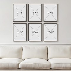 Framed Neutral Botanical Wall Art Set for Living Room, Vintage Minimalist Flo…