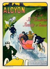 16198.Wall Decor Poster.Interior Art.Neuilly-sur-Seine Alcyon Bicycle Automobile