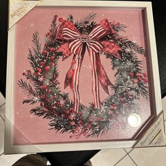 Gucci Monogram Wreath Christmas Canvas Fashion Wall Art 14”x14” Rare Print Photo