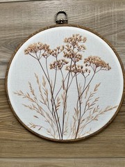 Round Botanical Wall Art Set Of Two Neutral Color Cream/Tan ￼