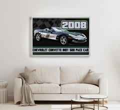 2008 Corvette Official Indy 500 Pace Car Design 24×36 or 11×17 In Poster