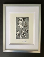 JOAN MIRO +1971 BEAUTIFUL SIGNED PRINT MATTED 11 X 14 + BUY IT NOW!!