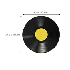 16 Pcs Vinyl Wall Decor Vintage Record Label Peel and Stick Stickers Music