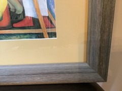 Vintage Diego Rivera The Flower Boat Art Print Mexican Modernism Folk Art Framed