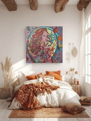 AUTUMN – HD PRINT Canvas – LEMINX – Wall Art Woman Portrait Contemporary Decor