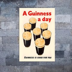 Guinness Vintage Canvas Wall Art, Tin Metal Signs Unframed 12X8 Inches – Retro