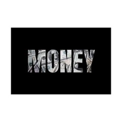 Money Typography Satin Poster – Bold “MONEY” Word Wall Art (36” × 24”)