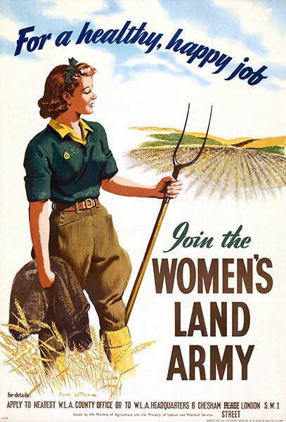 Join The Women’s Land Army – 1941 – World War II – Propaganda Poster
