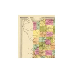 Historic State Map – Indiana – 1841 – Vintage Wall Art