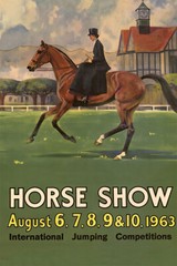 Dressage Exhibition 1962 Horse Show Vintage Art Wall Room Poster – POSTER 20×30