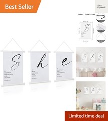 3 Pcs Woman Bible Verses Wall Art Inspirational Quotes Saying Christian Scrip…