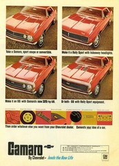 1967 CAMARO – Poster 20×30 AD ONE OF A KIND!