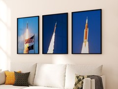 NASA Artemis II Launch Poster – Space Rocket Photo Print (Hi-Res details)