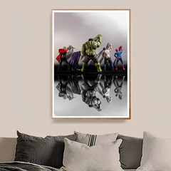 Avengers Superhero WC Funny Poster Wall art Canvas Painting Living Room Unframed