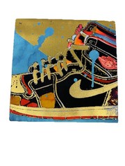 Splatter Sneaker Left Monern Sneaker Art Prints Canvas Wall Art By Notoriart