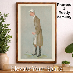 Vintage Vanity Fair Golfer Cartoon 1900 Spy Leslie Ward Golfing Poster Print