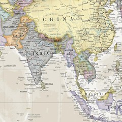 Mapa De Pared De Estados Unidos USA Mapas De Carreteras Ciudades Poster 46 X 80.