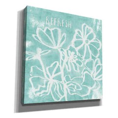 Epic Graffiti «Refresh Mint» by Linda Woods, Giclee Canvas Wall Art