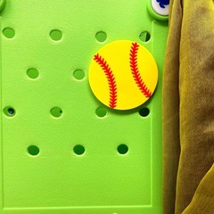 BAGLETS Softball Ball Sport Charm Decorative Charm Accessories Compatible