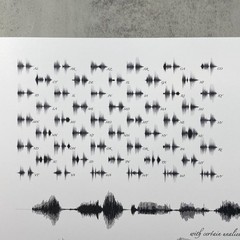 US Declaration Soundwave Flag Wall Art Print 12 x 18 in Black White 1776 Modern