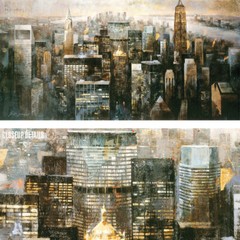 48W»x24H» MANHATTAN BY NIGHT by MARTI BOFARULL – NEW YORK CITY CHOICES of CANVAS