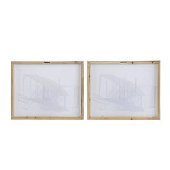 Framed 15.7 In. X 19.7 In. (Set of 2) Large Rectangular Diptych Wall Printed Art