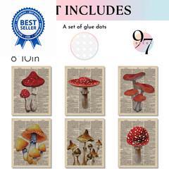 97 Decor Vintage Mushroom Poster – 8×10 Inches,