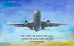 Bible Verse Psalm 121:8 God Watches Over Wall Art Poster Print