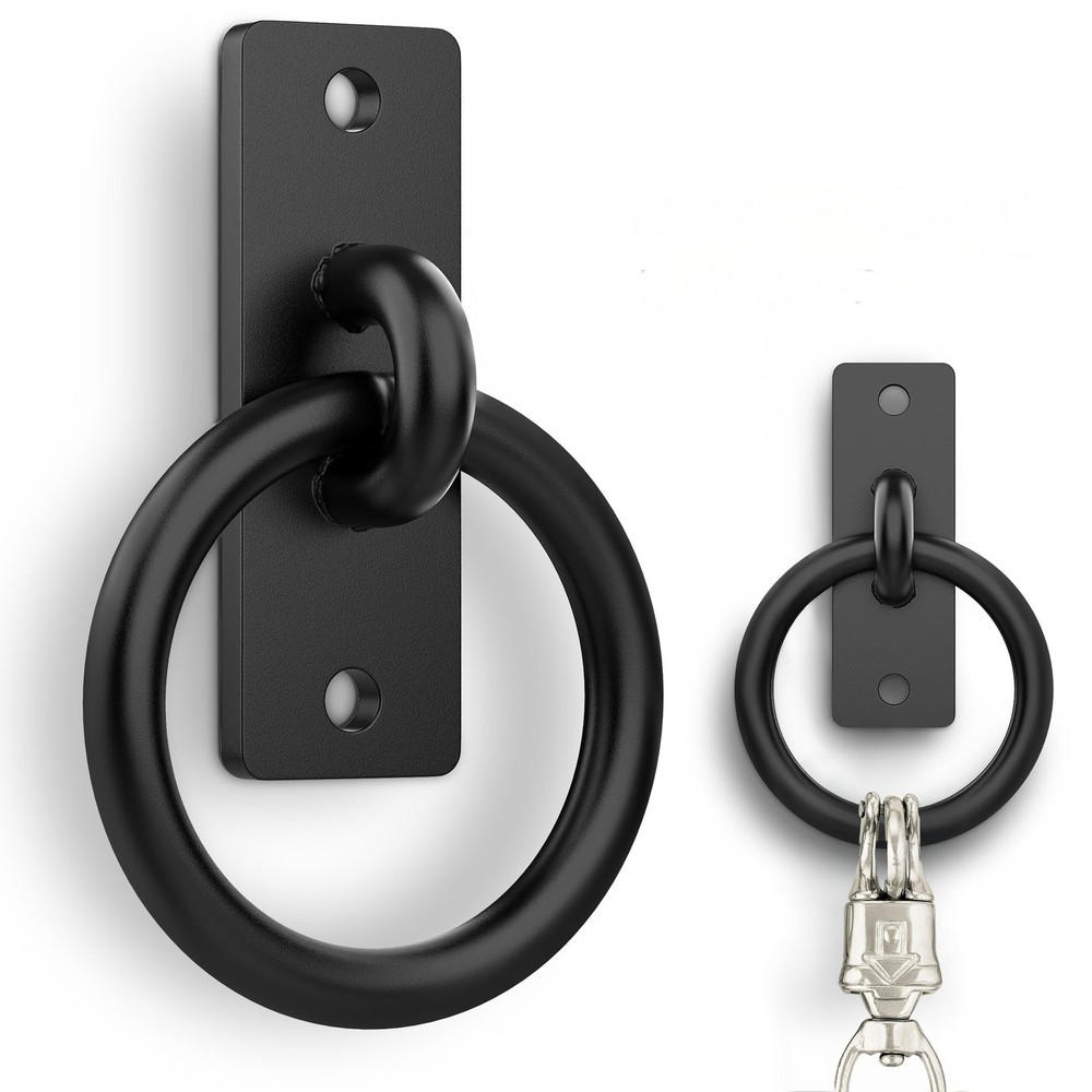 Horse Tie Ring – 2-3/8″ inches Heavy-Duty Solid Steel Cross Tie Ring for Horses,
