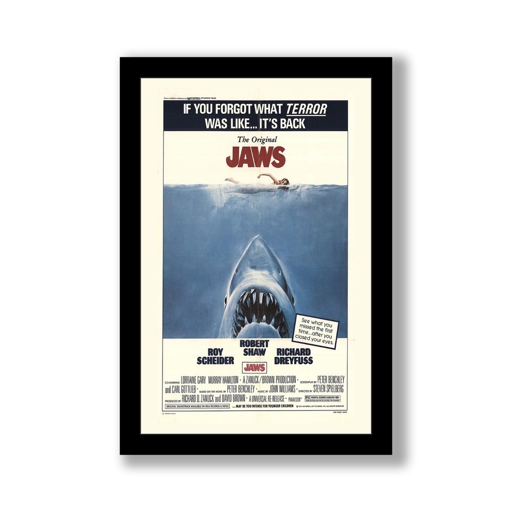 JAWS – 11×17 Framed Movie Poster by Wallspace
