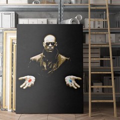 Morpheus The Matrix Red Pill Blue Pill Movies Canvas Wall Art Print