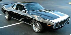1974 AMC JAVELIN AMX BLACK – Poster 20×30