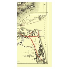 Railroad Map – Norfolk Albemarle Atlantic Railroad Connections – Colton 1891
