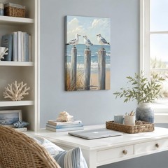 Ocean, seagull canvas wall art coast beach seaside bird poster print gallery …