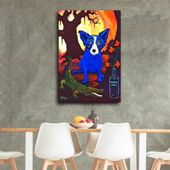 Blue Dog George Rodriguez Canvas Art Home Decor Poster