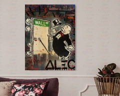 Alec Monopoly Wall St Art Print| Mounted Canvas | Framed Canvas |Acrylic