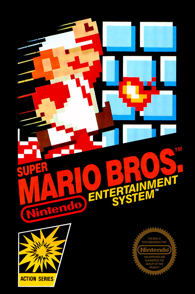 Super Mario Bros. BOX ART NES Premium POSTER MADE IN USA – MAR002